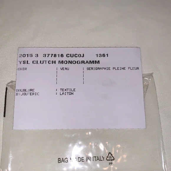 YSL CLUTCH MONOGRAM - Picture 8 of 9